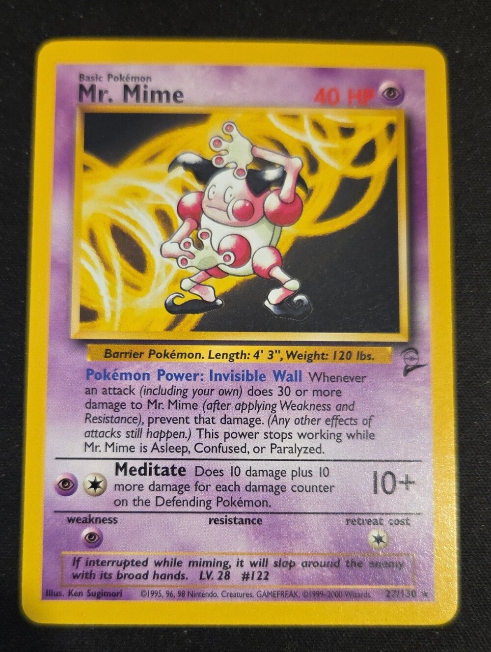 Pokemon Base Set 2 MR. MIME Rare Trading Card (27/130)